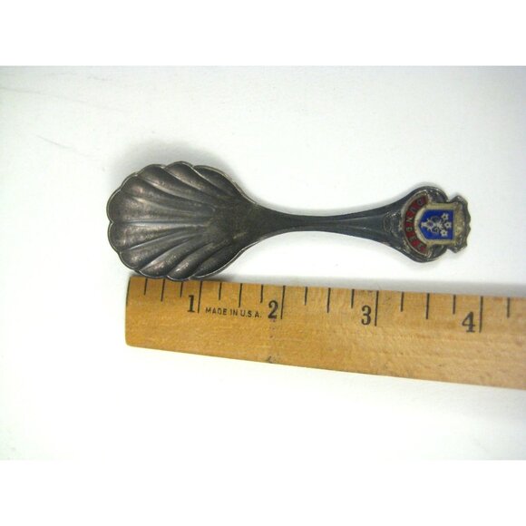 Dundee Scotland Vintage Souvenir Spoon Crown Mark Enamel - Picture 3 of 8